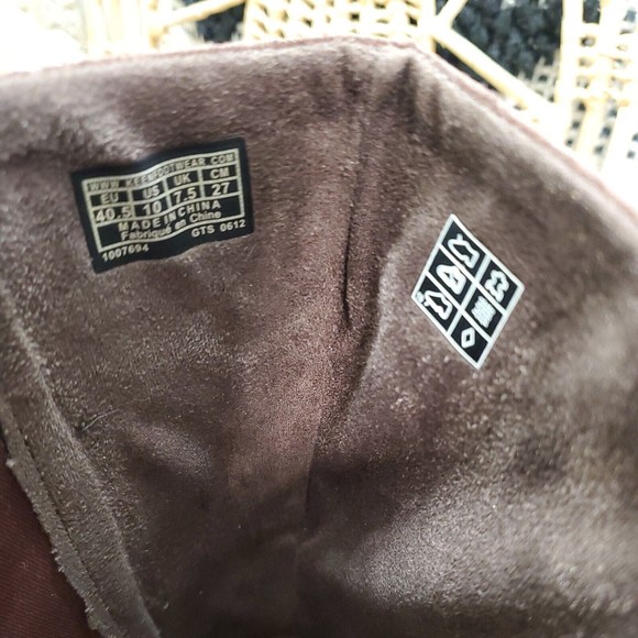 Keen Akita Wedge Slouchy Boots Mid Calf Pull On Mauve Leather Women's 10/40.5 - Picture 16 of 16